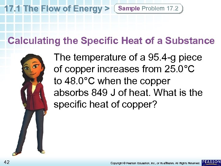 17. 1 The Flow of Energy > Sample Problem 17. 2 Calculating the Specific