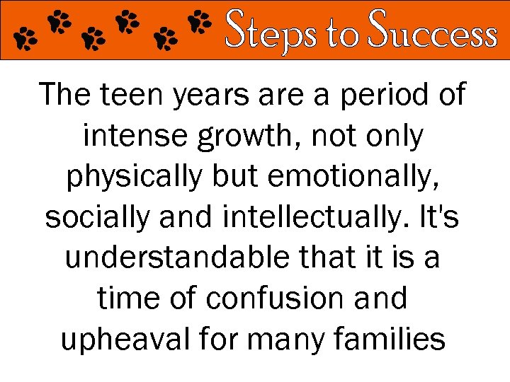 The teen years are a period of intense growth, not only physically but emotionally,