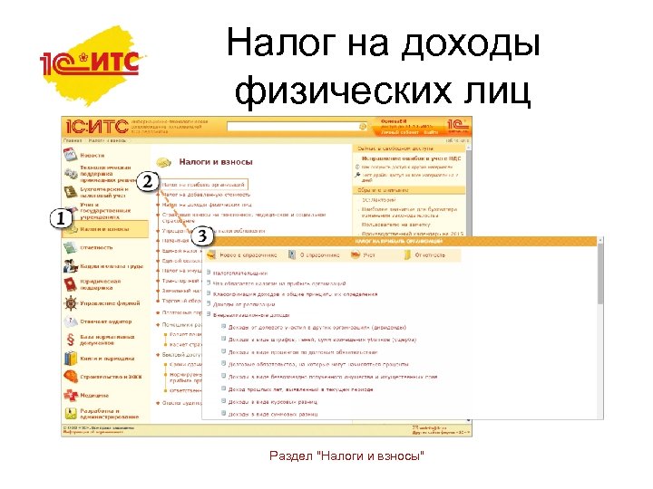 Налог на доходы физических лиц Раздел "Налоги и взносы" 