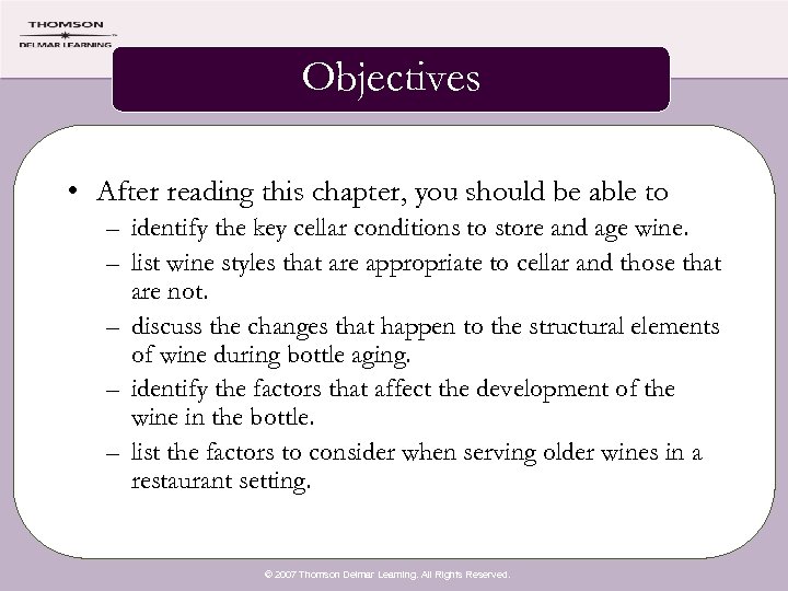 Objectives • After reading this chapter, you should be able to – identify the