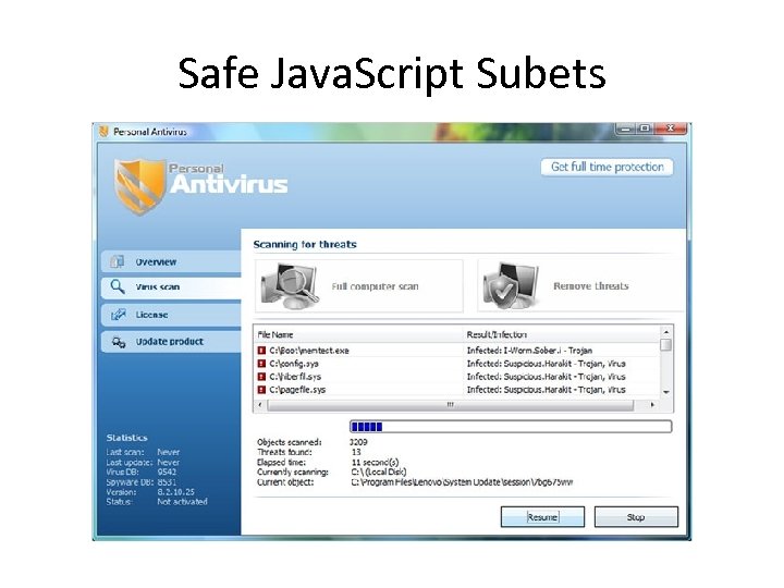 Safe Java. Script Subets 