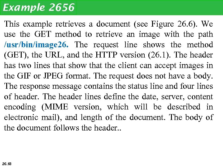 Example 2656 This example retrieves a document (see Figure 26. 6). We use the