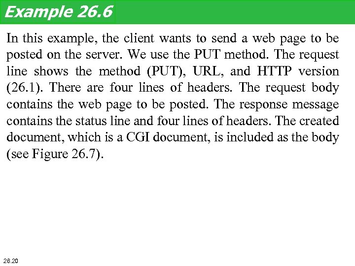 Example 26. 6 In this example, the client wants to send a web page