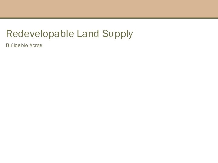 Redevelopable Land Supply Buildable Acres 