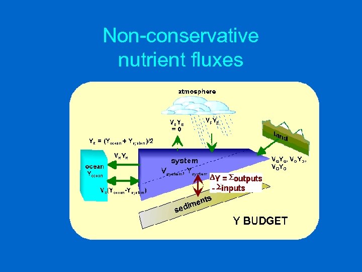 Non-conservative nutrient fluxes 