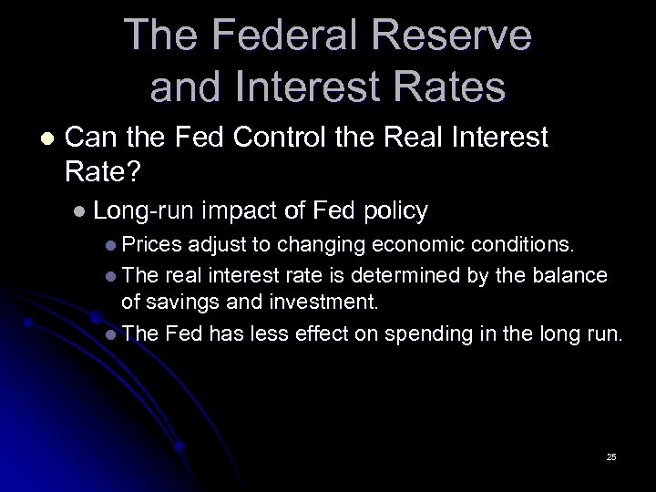The Federal Reserve and Interest Rates l Can the Fed Control the Real Interest
