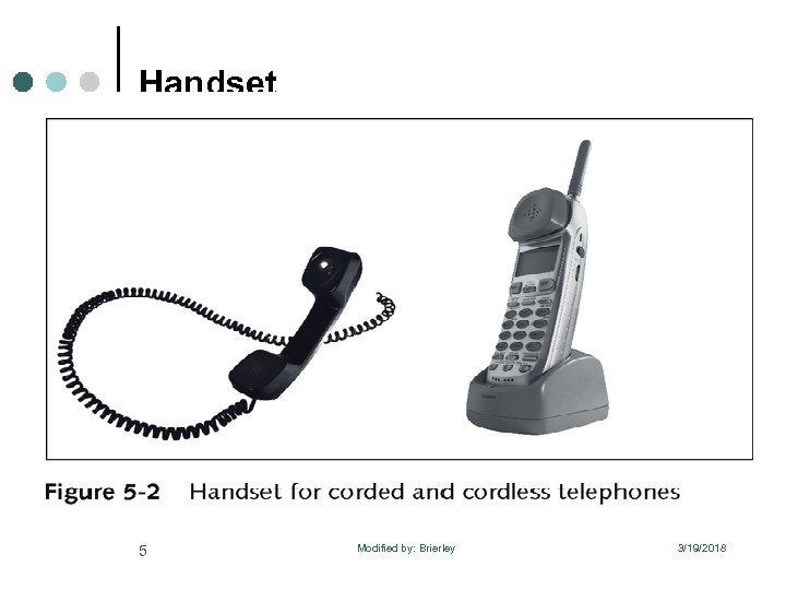 Handset 5 Modified by: Brierley 3/19/2018 