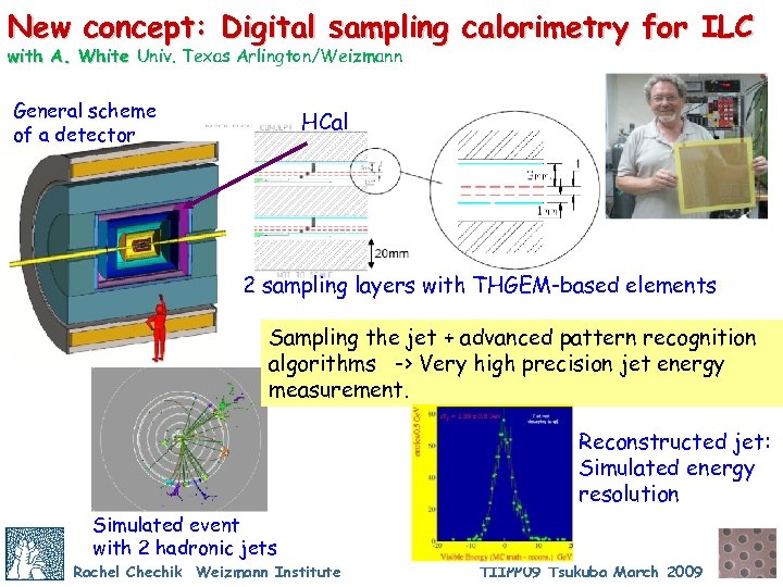 New concept: Digital sampling calorimetry for ILC with A. White Univ. Texas Arlington/Weizmann General