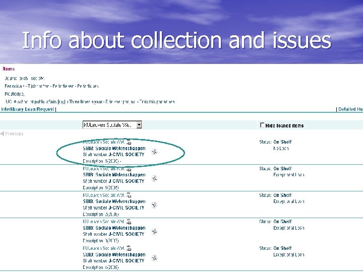 Info about collection and issues 17 -Mar-18 17 