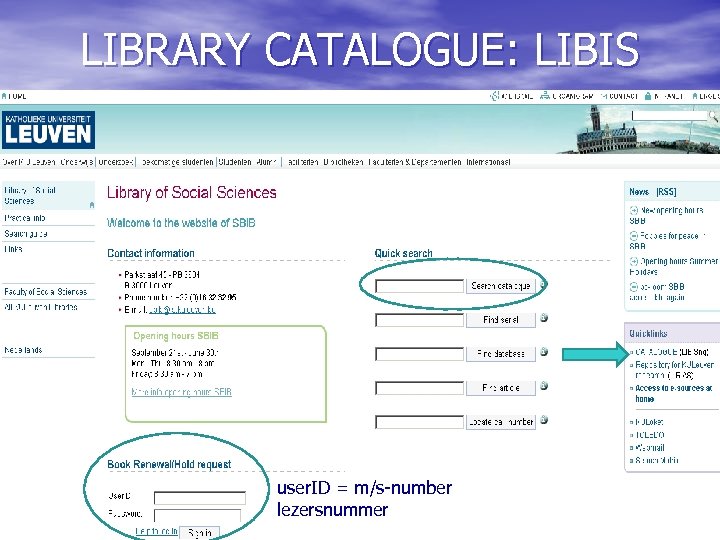 LIBRARY CATALOGUE: LIBIS 17 -Mar-18 user. ID = m/s-number lezersnummer 4 