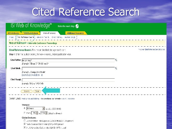 Cited Reference Search 