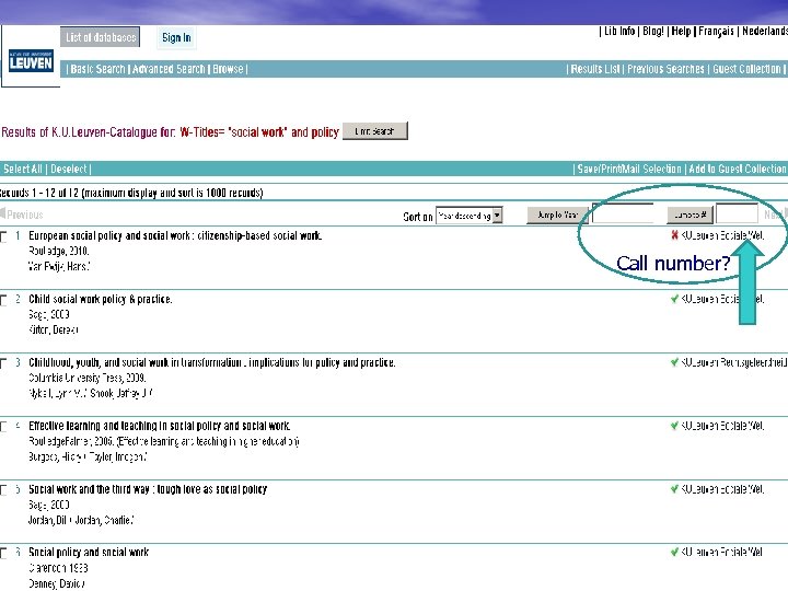 Call number? 17 -Mar-18 8 