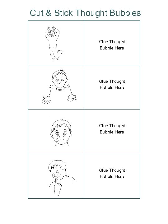 Cut & Stick Thought Bubbles Glue Thought Bubble Here 