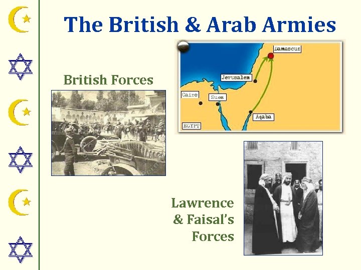 The British & Arab Armies Meet British Forces Lawrence & Faisal’s Forces 
