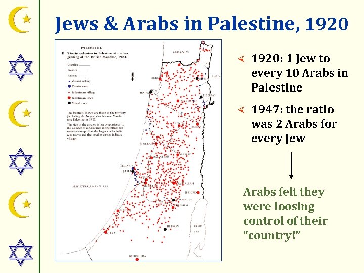 Jews & Arabs in Palestine, 1920 × 1920: 1 Jew to every 10 Arabs