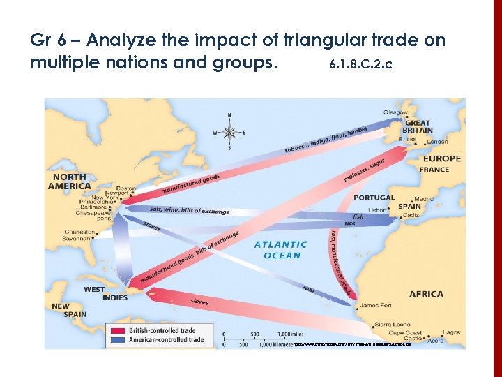 Gr 6 – Analyze the impact of triangular trade on multiple nations and groups.
