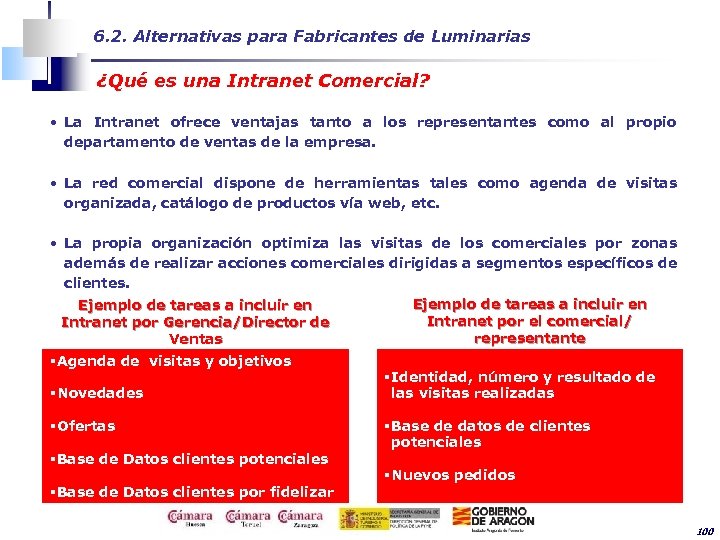 6. 2. Alternativas para Fabricantes de Luminarias ¿Qué es una Intranet Comercial? • La