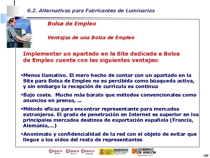 6. 2. Alternativas para Fabricantes de Luminarias Bolsa de Empleo Ventajas de una Bolsa