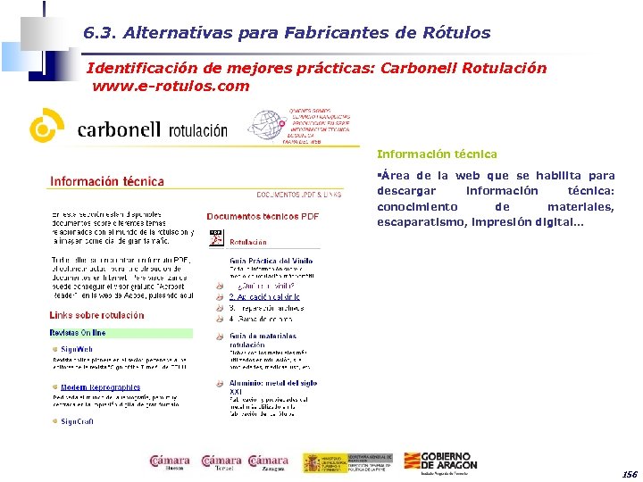 6. 3. Alternativas para Fabricantes de Rótulos Identificación de mejores prácticas: Carbonell Rotulación www.