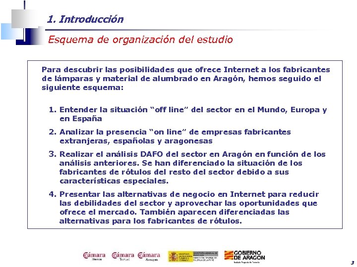 1. Introducción Esquema de organización del estudio Para descubrir las posibilidades que ofrece Internet