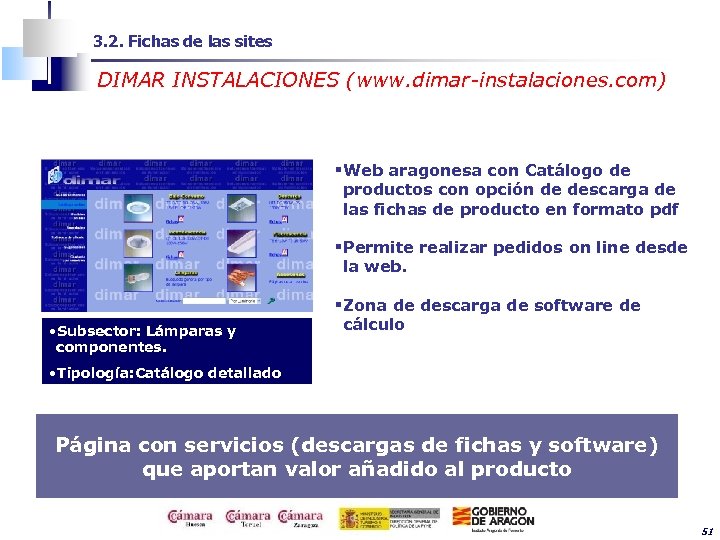3. 2. Fichas de las sites DIMAR INSTALACIONES (www. dimar-instalaciones. com) §Web aragonesa con