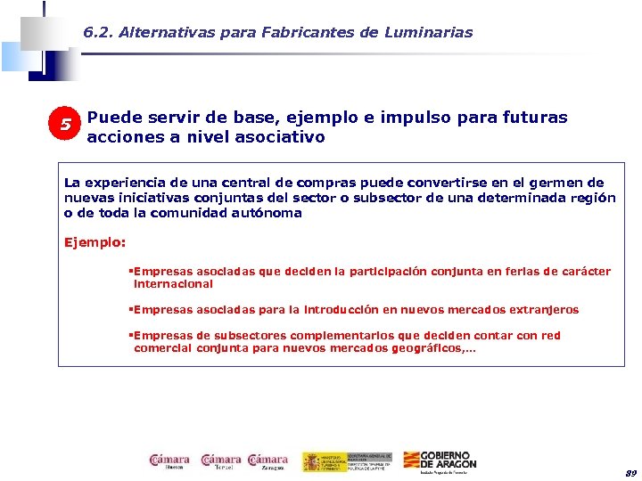 6. 2. Alternativas para Fabricantes de Luminarias 5 Puede servir de base, ejemplo e