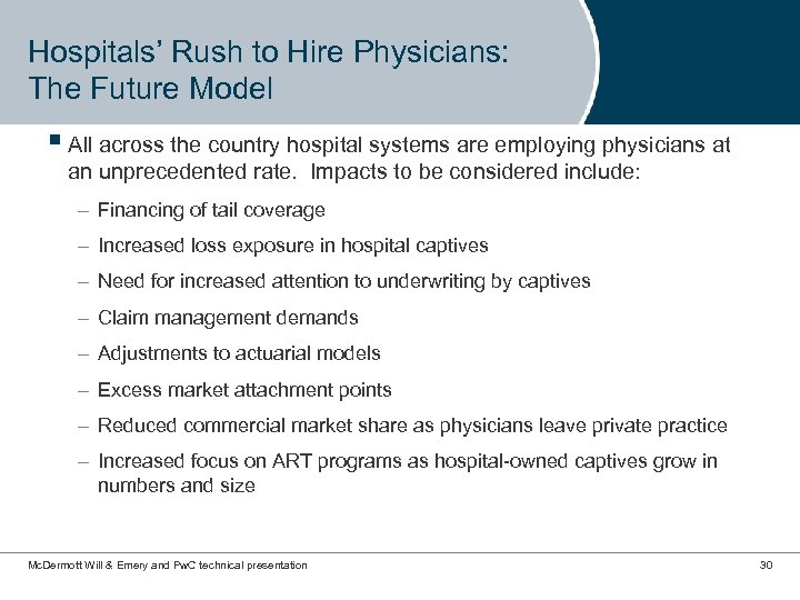 Hospitals’ Rush to Hire Physicians: The Future Model § All across the country hospital