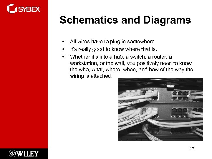 Schematics and Diagrams • • • All wires have to plug in somewhere It’s