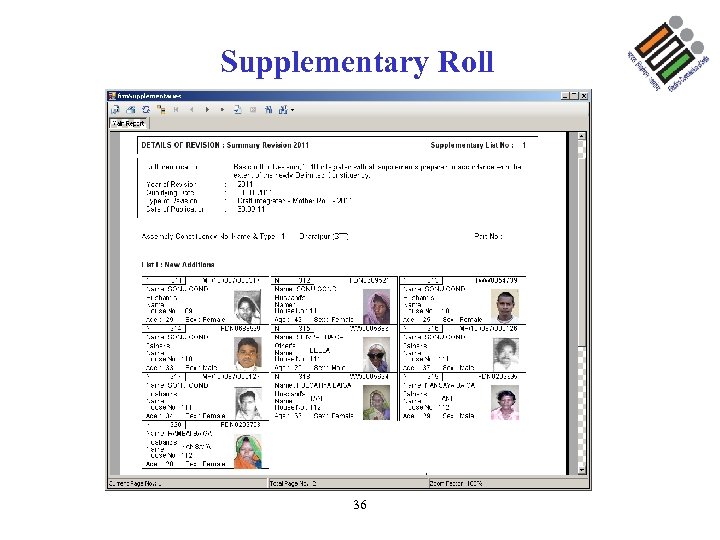 Supplementary Roll 36 