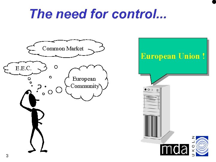 The need for control. . . Common Market E. E. C. European Community 3