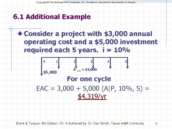 Copyright © The Mc. Graw-Hill Companies, Inc. Permission required for reproduction or display. 6.