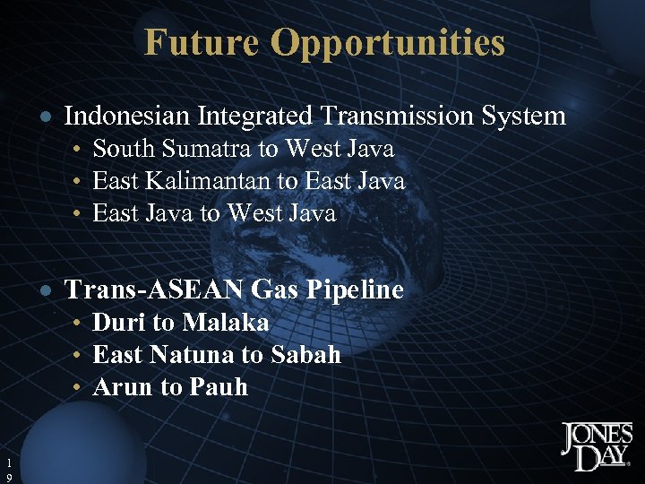 Future Opportunities · Indonesian Integrated Transmission System • South Sumatra to West Java •