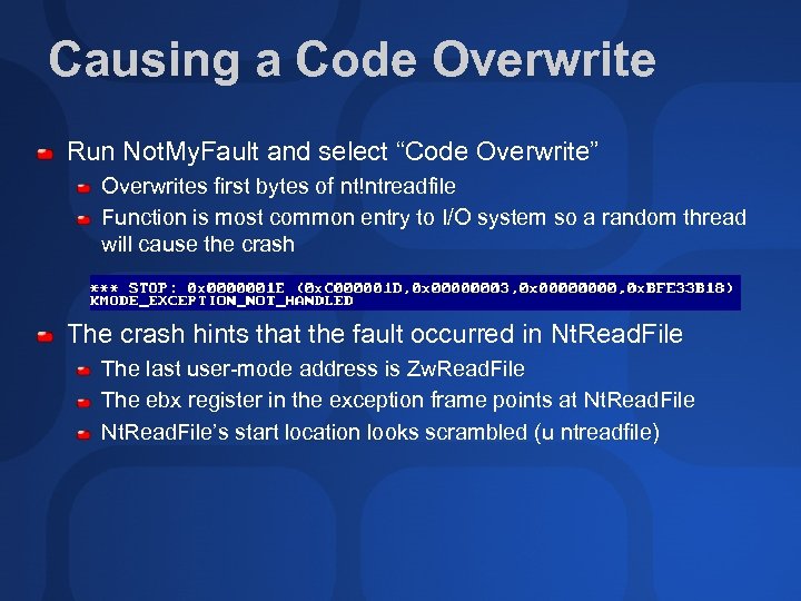 Causing a Code Overwrite Run Not. My. Fault and select “Code Overwrite” Overwrites first