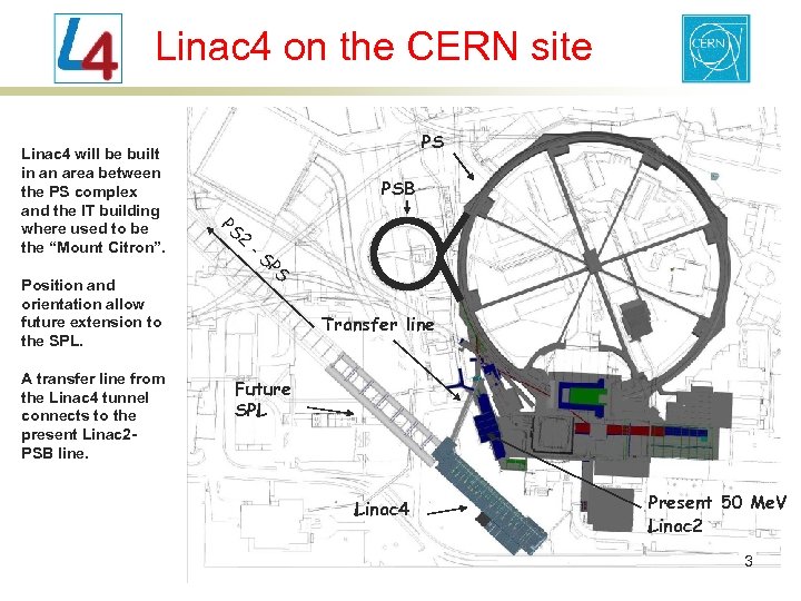 Linac 4 on the CERN site Linac 4 will be built in an area