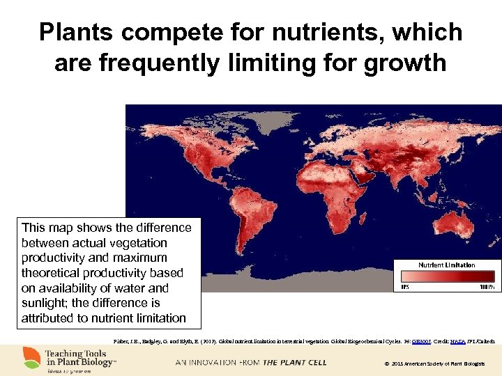 Plants compete for nutrients, which are frequently limiting for growth This map shows the