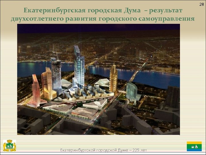 Екатеринбургская городская Дума – результат двухсотлетнего развития городского самоуправления Екатеринбургской городской Думе – 225