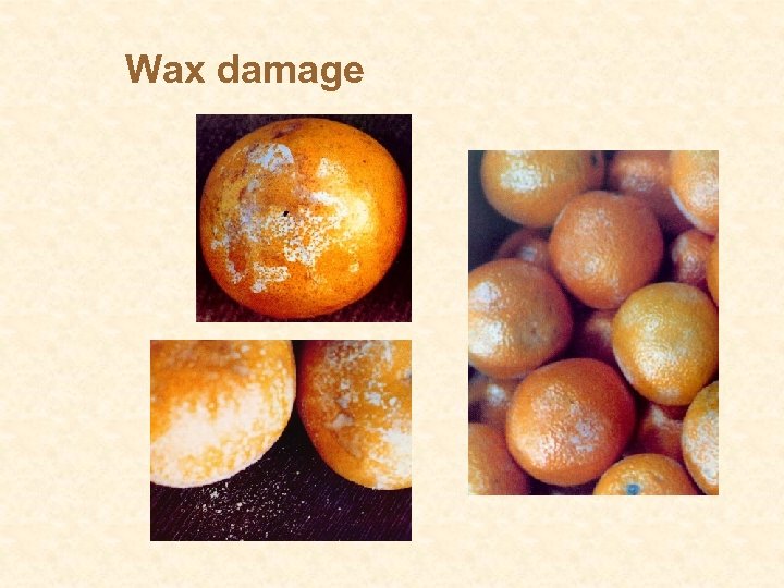 Wax damage 