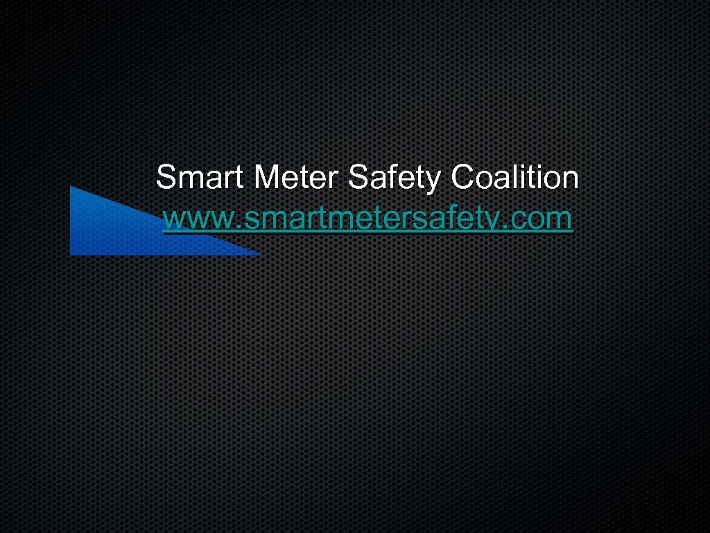 Smart Meter Safety Coalition www. smartmetersafety. com 