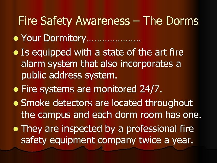 Hunter College Department of Public Safety Fire Safety