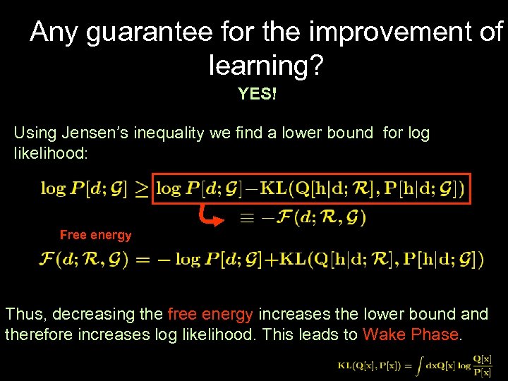 Any guarantee for the improvement of learning? YES! Using Jensen’s inequality we find a