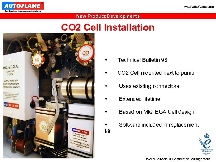 www. autoflame. com New Product Developments CO 2 Cell Installation • Technical Bulletin 96