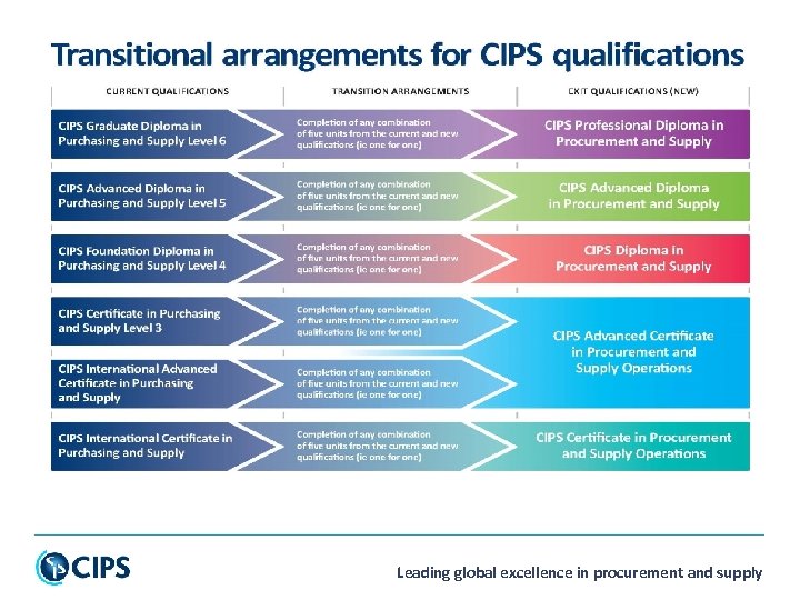 Leading global excellence in procurement and supply 