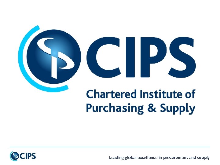 Leading global excellence in procurement and supply 