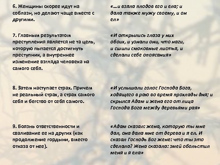 6. Женщины скорее идут на соблазн, но делают чаще вместе с другими. «…и взяла
