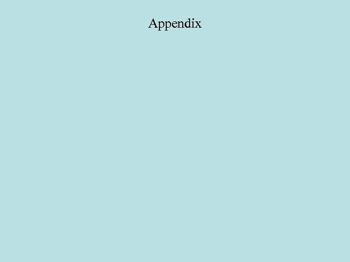 Appendix 