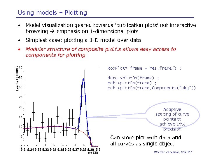Using models – Plotting • Model visualization geared towards ‘publication plots’ not interactive browsing