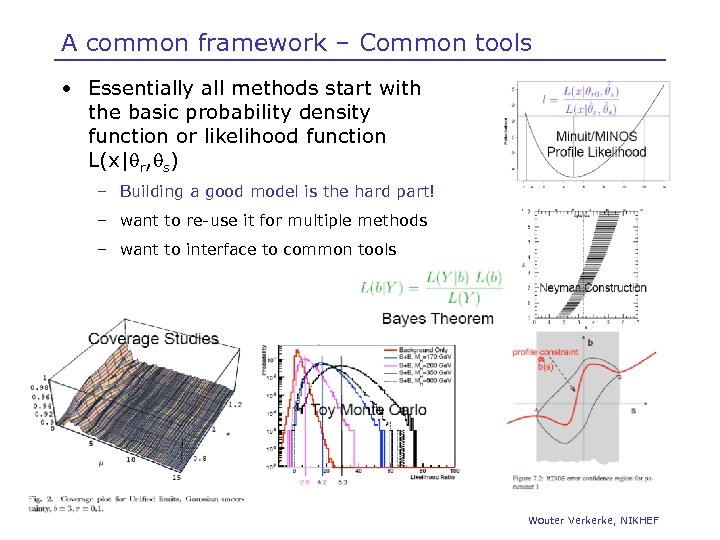 A common framework – Common tools • Essentially all methods start with the basic