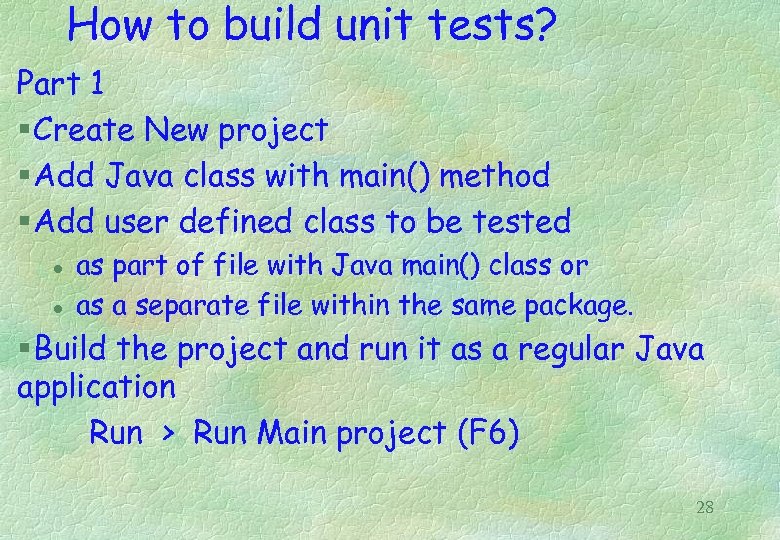 How to build unit tests? Part 1 § Create New project § Add Java