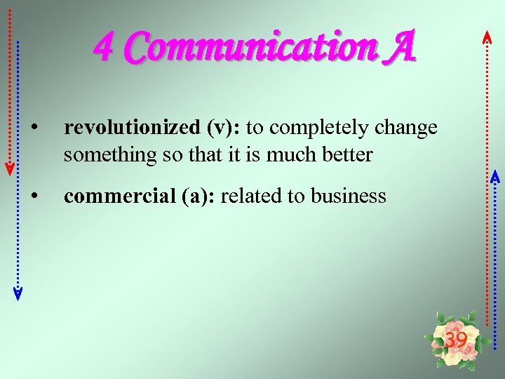 4 Communication A • revolutionized (v): to completely change something so that it is