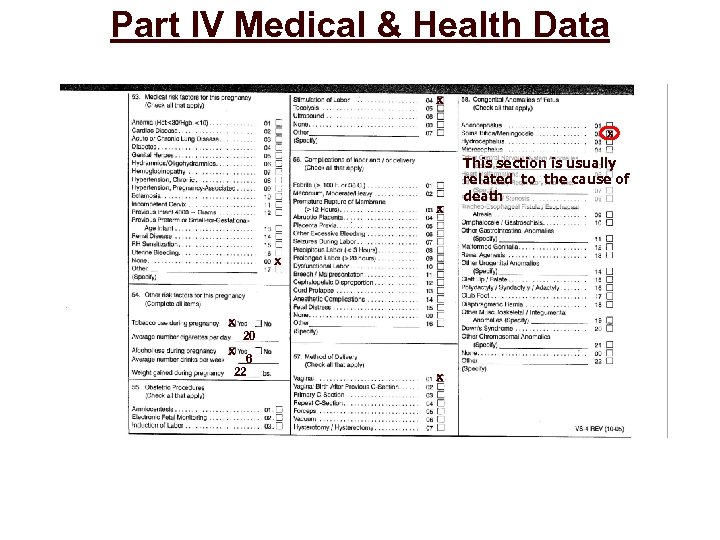 Part IV Medical & Health Data x x x 20 6 22 x This